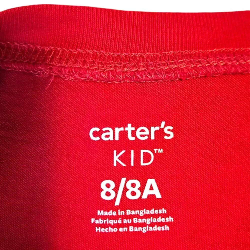 Carter’s Kids Touchdown Football Graphic Long Sleeve Shirt Red Size 8